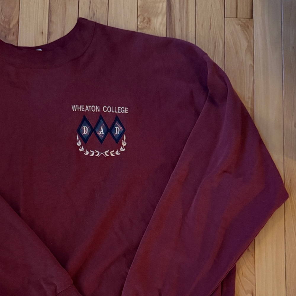 Wheaton College Dad Maroon Sweatshirt | Size XL